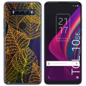 Funda Gel Transparente para TCL 10 SE diseño Hojas Dibujos