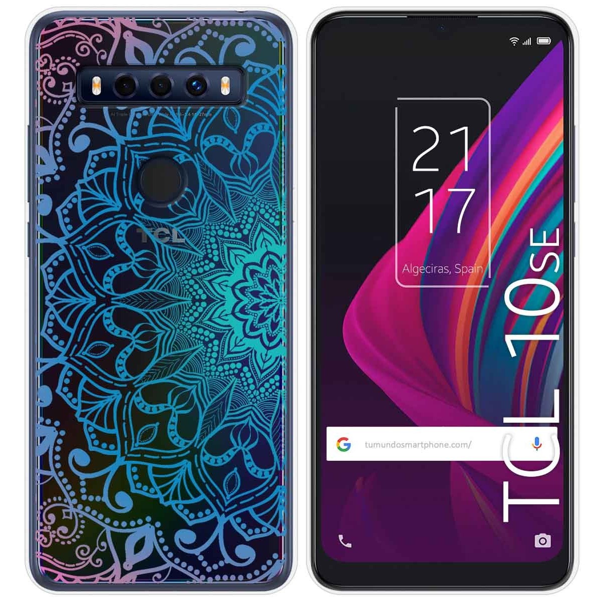 Funda Gel Transparente para TCL 10 SE diseño Mandala Dibujos