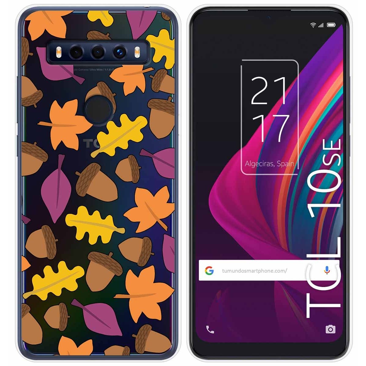 Funda Gel Transparente para TCL 10 SE diseño Otoño Dibujos