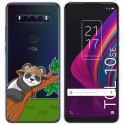 Funda Gel Transparente para TCL 10 SE diseño Panda Dibujos