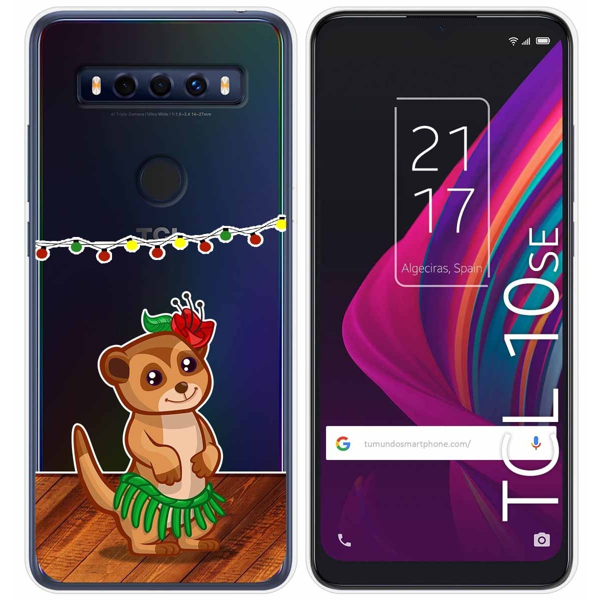 Funda Gel Transparente para TCL 10 SE diseño Suricata Dibujos