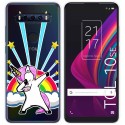 Funda Gel Transparente para TCL 10 SE diseño Unicornio Dibujos