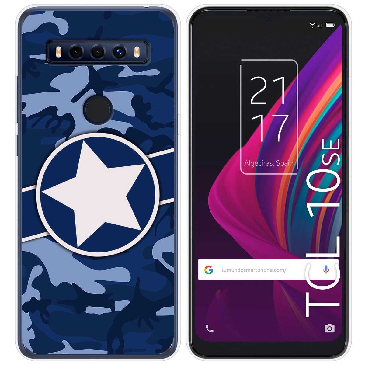 Funda Gel Tpu para TCL 10 SE diseño Camuflaje 03 Dibujos