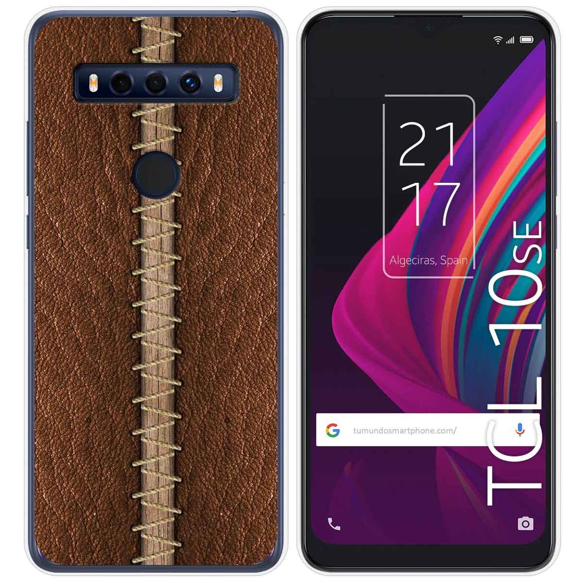 Funda Gel Tpu para TCL 10 SE diseño Cuero 01 Dibujos