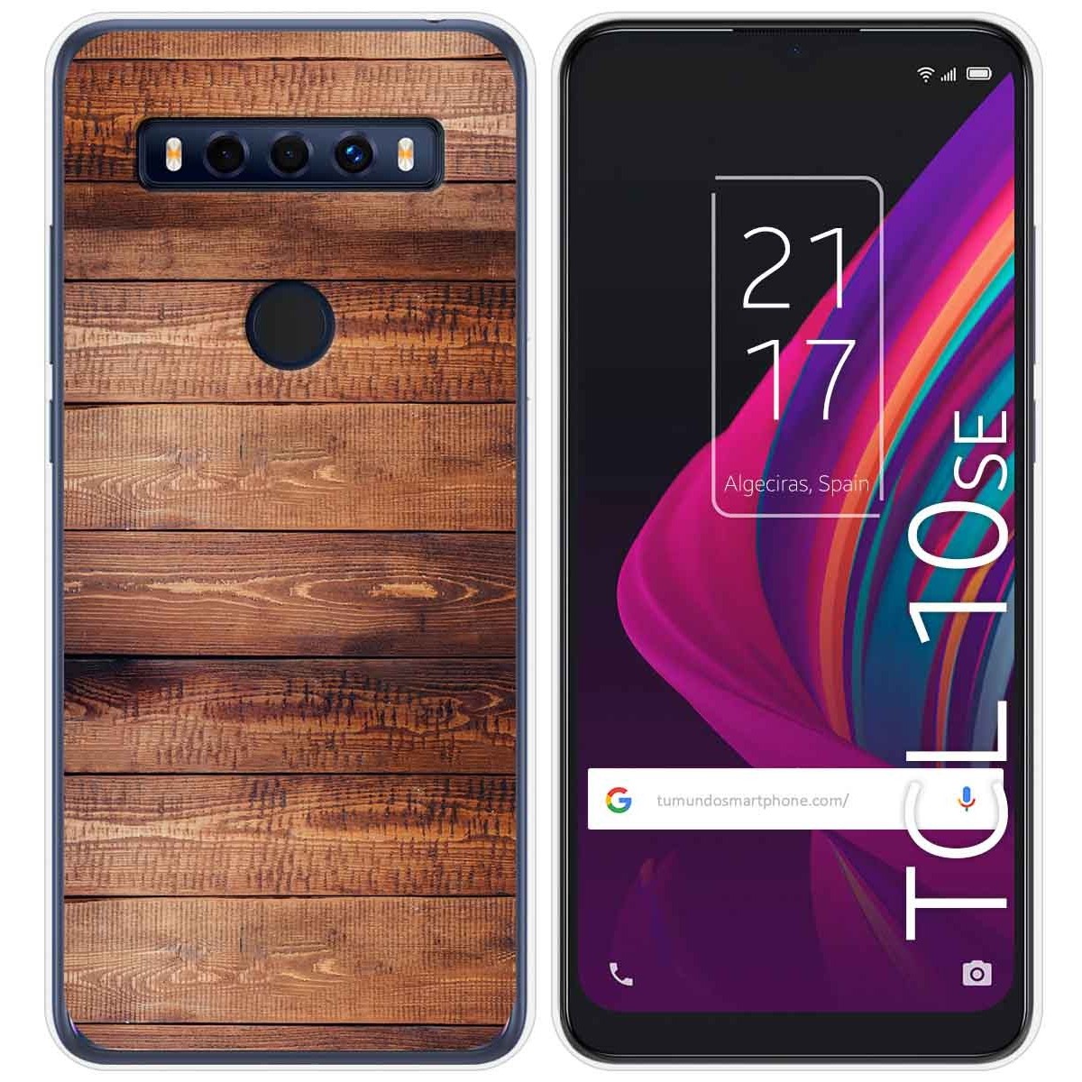 Funda Gel Tpu para TCL 10 SE diseño Madera 02 Dibujos