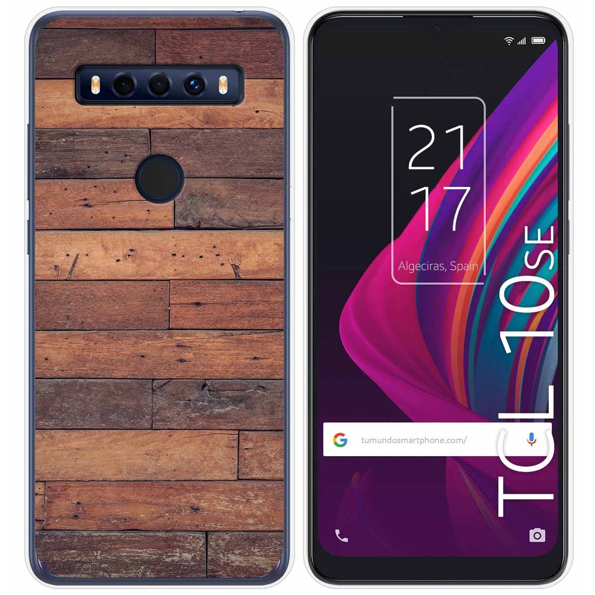 Funda Gel Tpu para TCL 10 SE diseño Madera 03 Dibujos