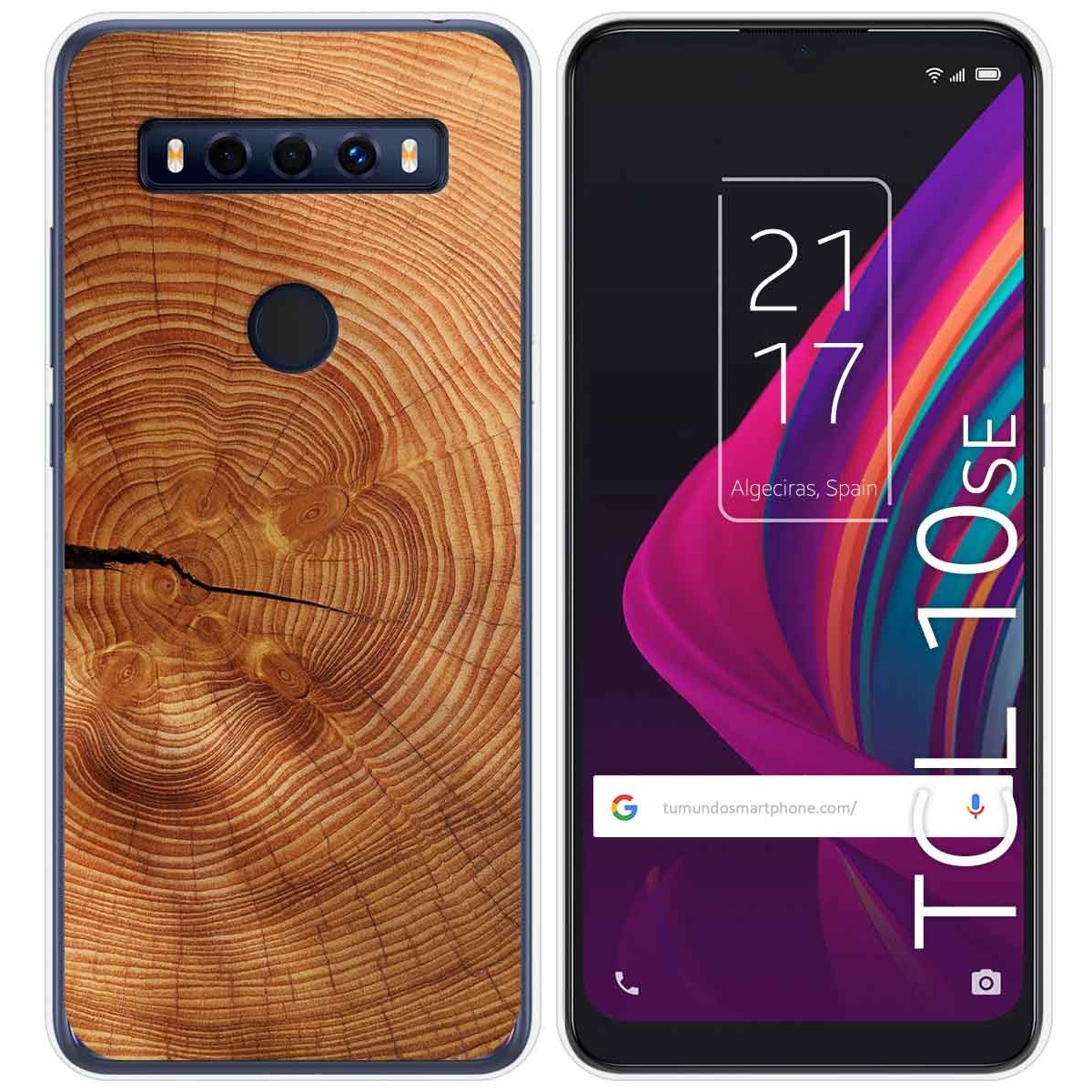 Funda Gel Tpu para TCL 10 SE diseño Madera 04 Dibujos