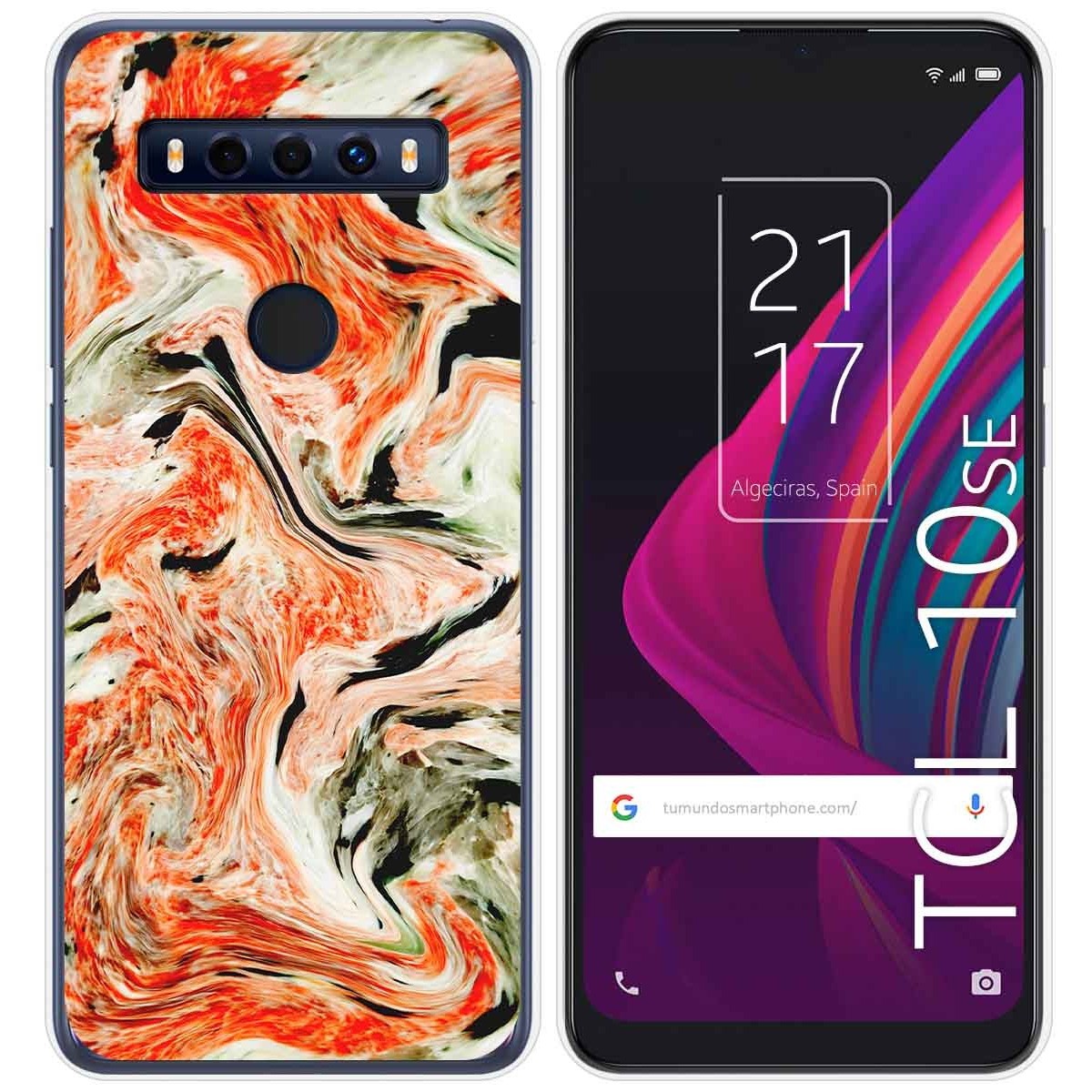 Funda Gel Tpu para TCL 10 SE diseño Mármol 12 Dibujos