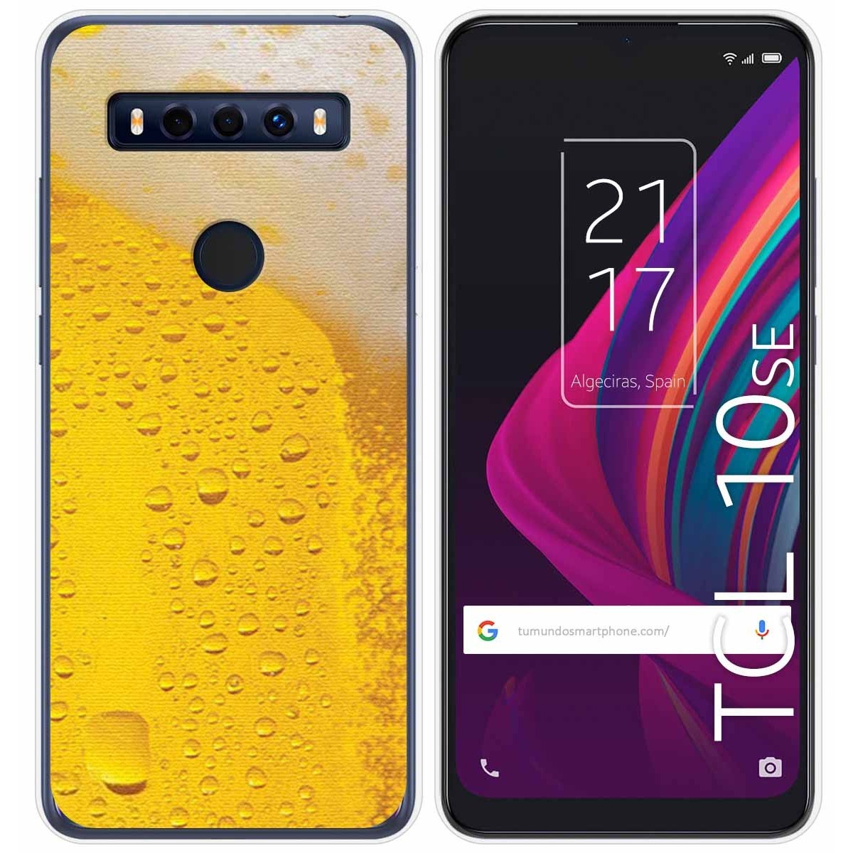 Funda Gel Tpu para TCL 10 SE diseño Cerveza Dibujos