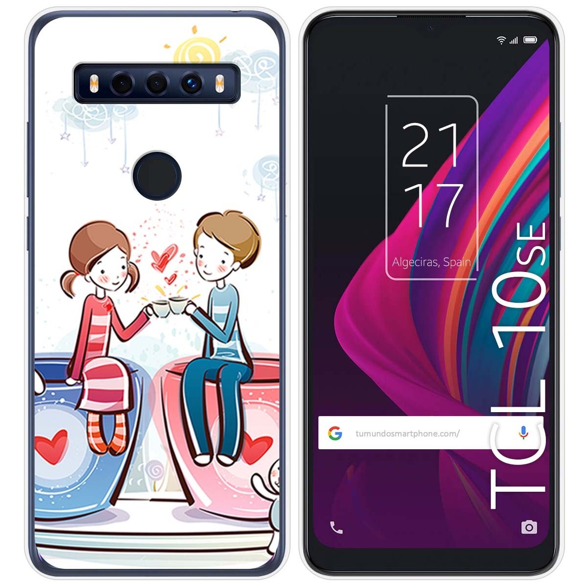Funda Gel Tpu para TCL 10 SE diseño Café Dibujos