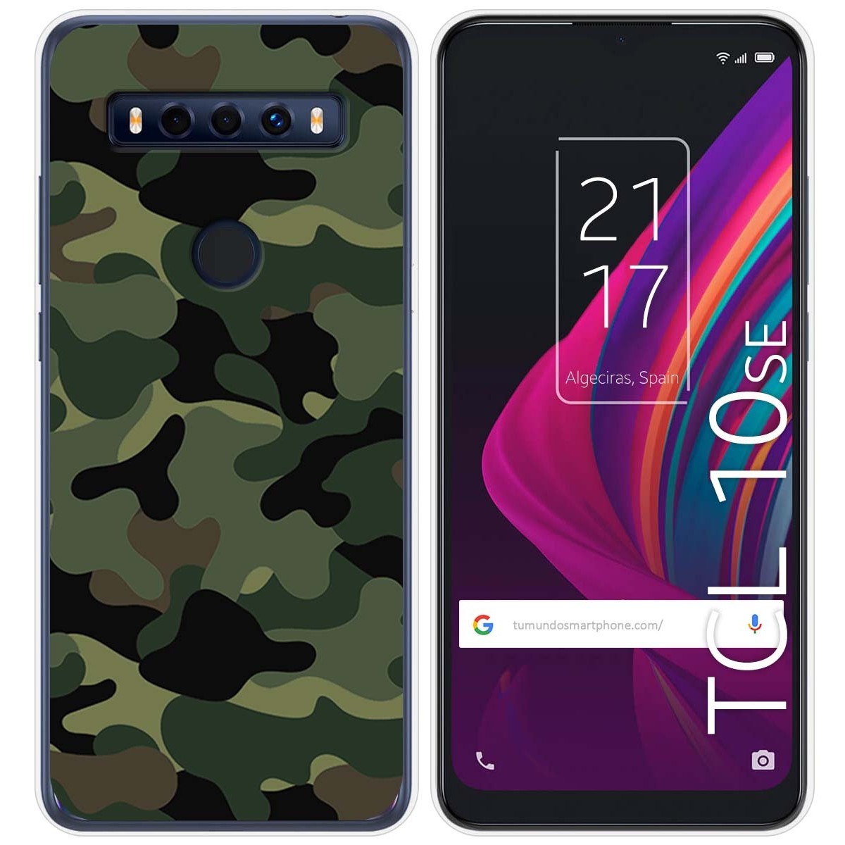Funda Gel Tpu para TCL 10 SE diseño Camuflaje Dibujos