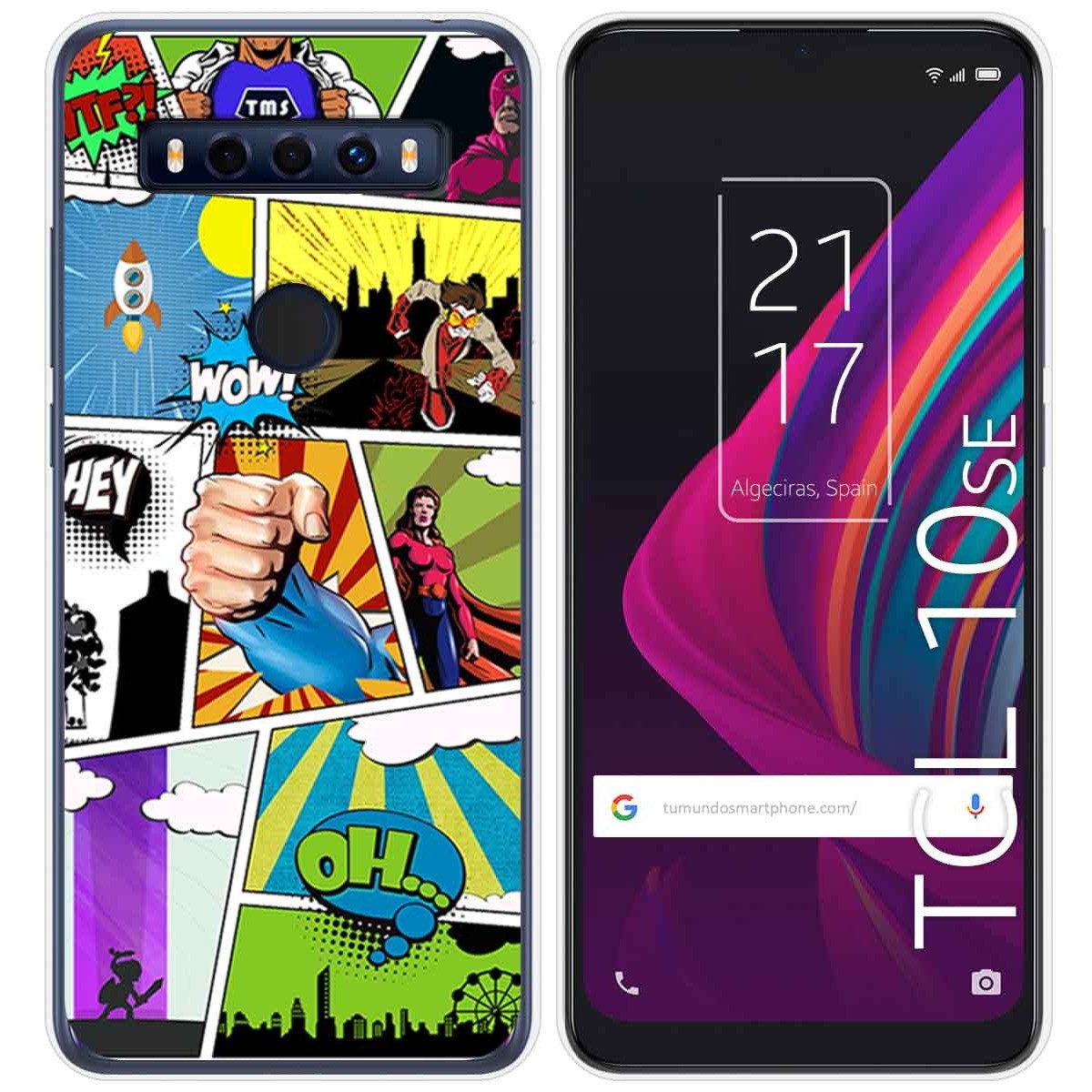 Funda Gel Tpu para TCL 10 SE diseño Comic Dibujos