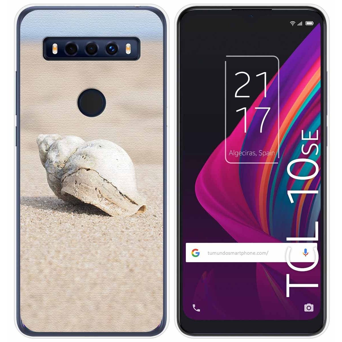 Funda Gel Tpu para TCL 10 SE diseño Concha Dibujos