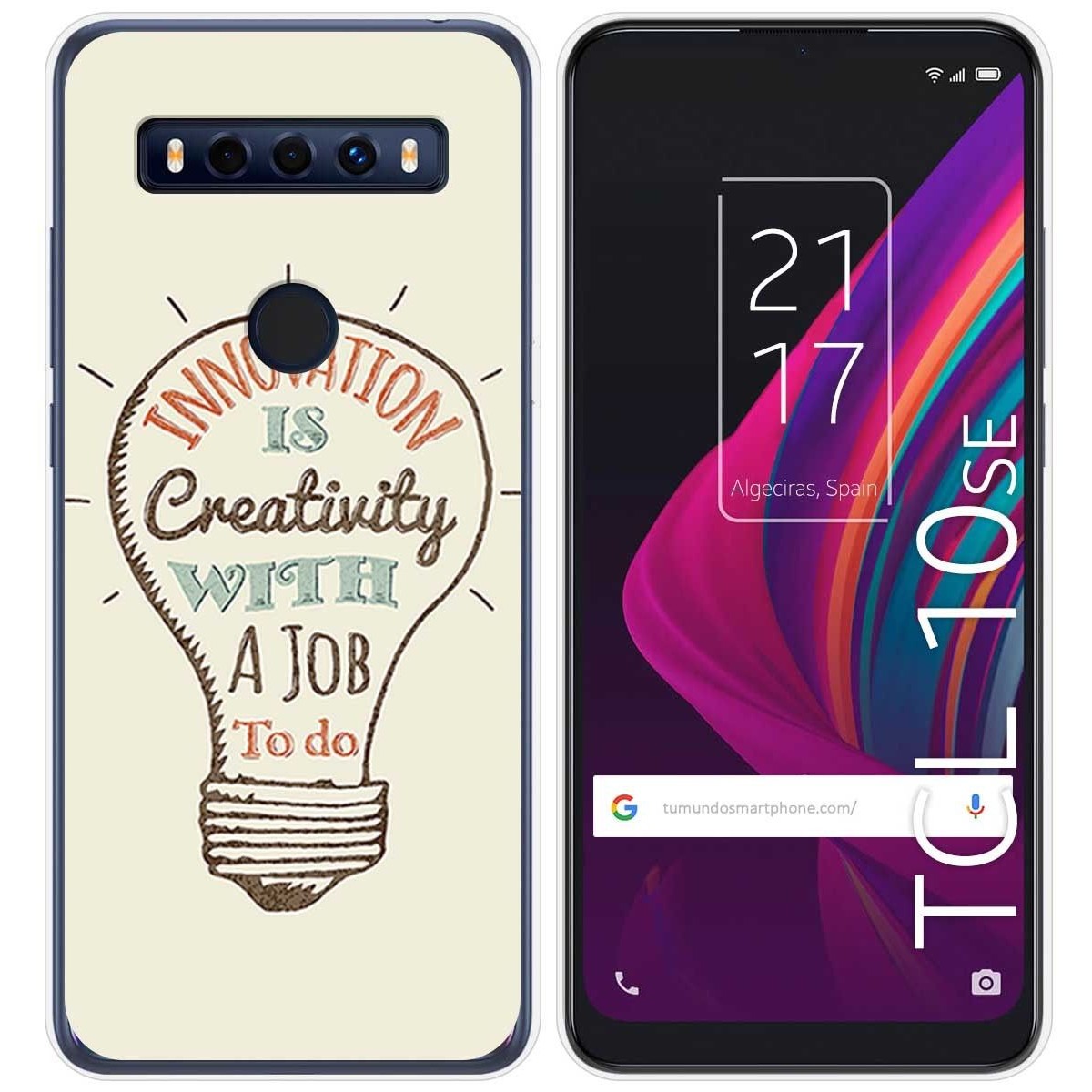Funda Gel Tpu para TCL 10 SE diseño Creativity Dibujos