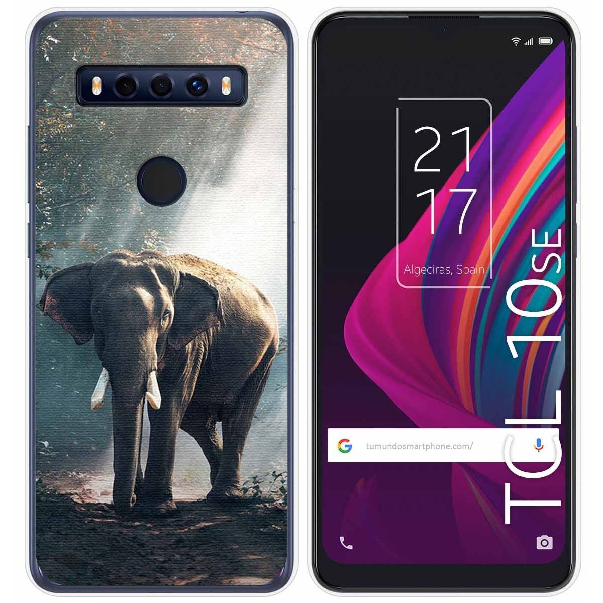 Funda Gel Tpu para TCL 10 SE diseño Elefante Dibujos