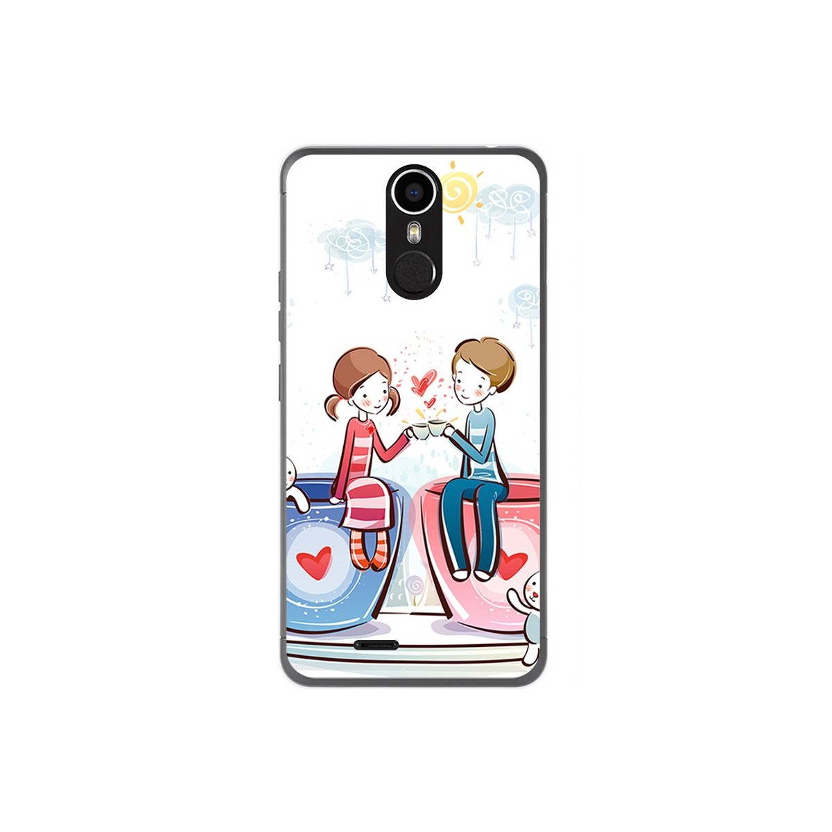 Funda Gel Tpu para Ulefone Metal Diseño Cafe Dibujos