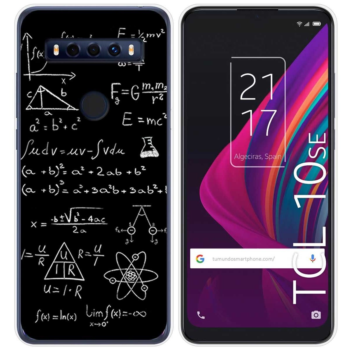 Funda Gel Tpu para TCL 10 SE diseño Formulas Dibujos