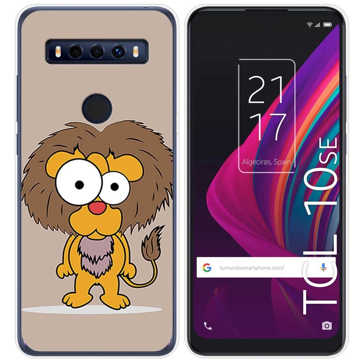 Funda Gel Tpu para TCL 10 SE diseño Leon Dibujos