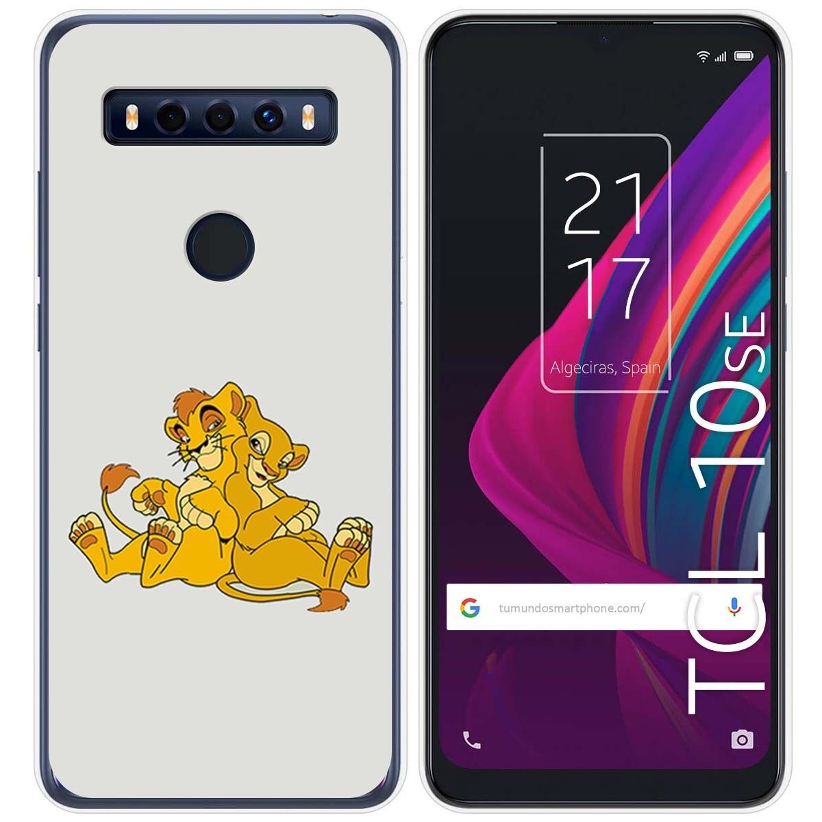 Funda Gel Tpu para TCL 10 SE diseño Leones Dibujos