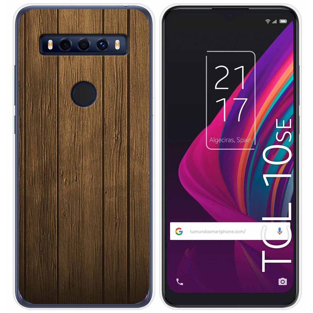 Funda Gel Tpu para TCL 10 SE diseño Madera Dibujos