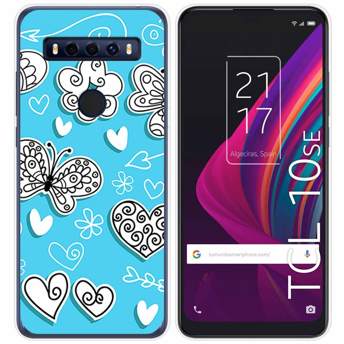 Funda Gel Tpu para TCL 10 SE diseño Mariposas Dibujos