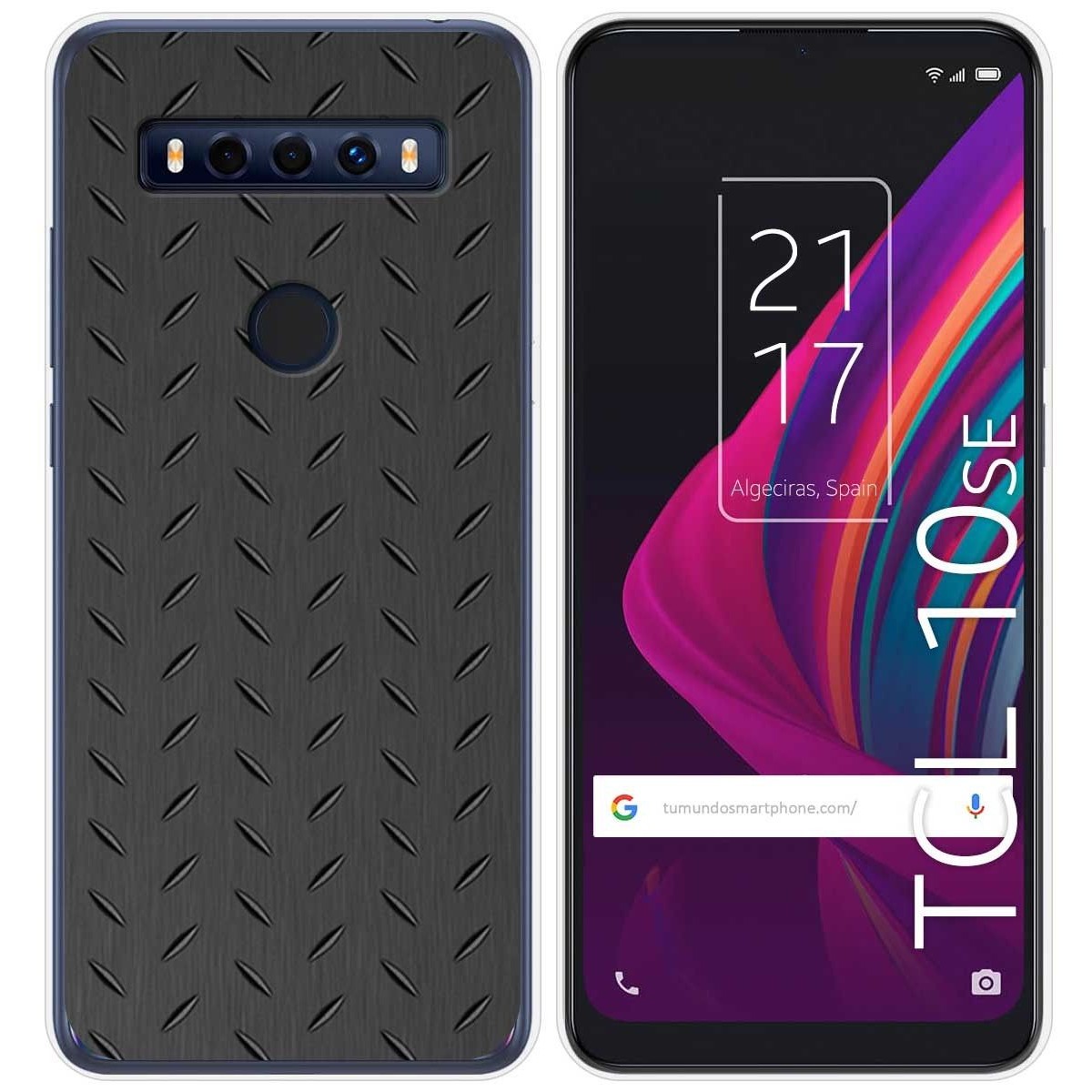 Funda Gel Tpu para TCL 10 SE diseño Metal Dibujos