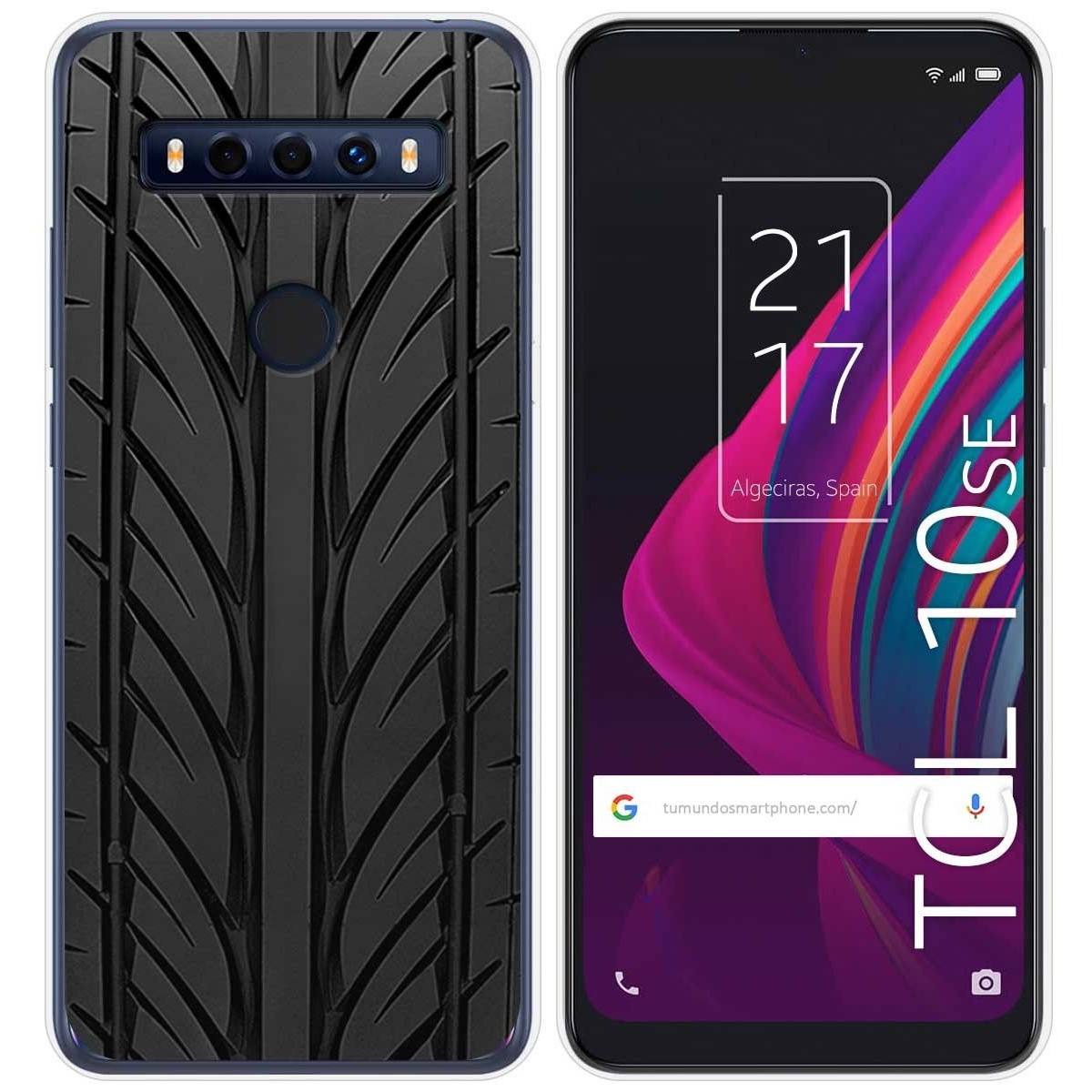 Funda Gel Tpu para TCL 10 SE diseño Neumatico Dibujos