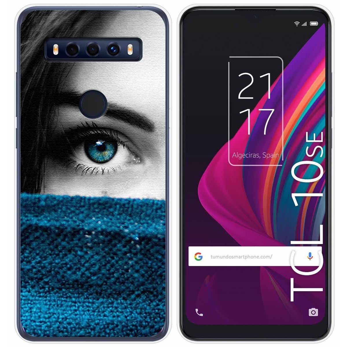 Funda Gel Tpu para TCL 10 SE diseño Ojo Dibujos