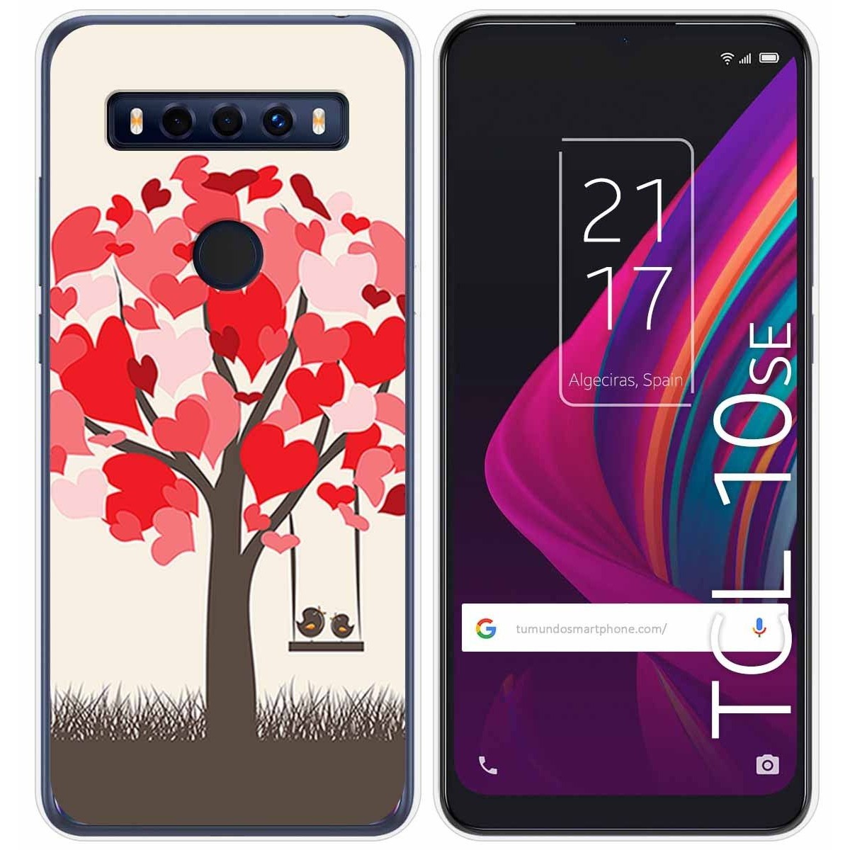 Funda Gel Tpu para TCL 10 SE diseño Pajaritos Dibujos