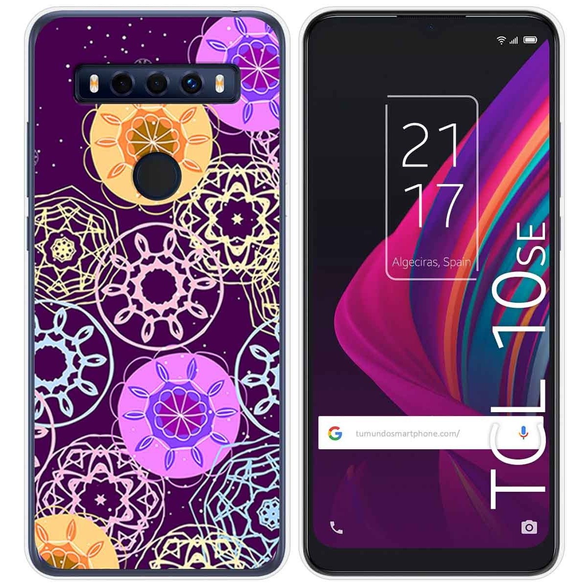 Funda Gel Tpu para TCL 10 SE diseño Radial Dibujos