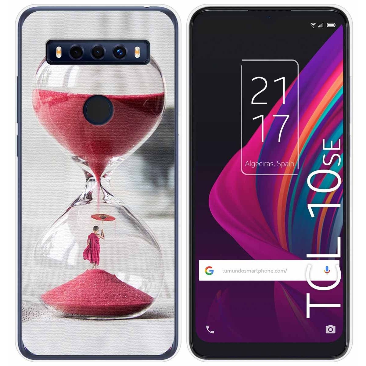 Funda Gel Tpu para TCL 10 SE diseño Reloj Dibujos