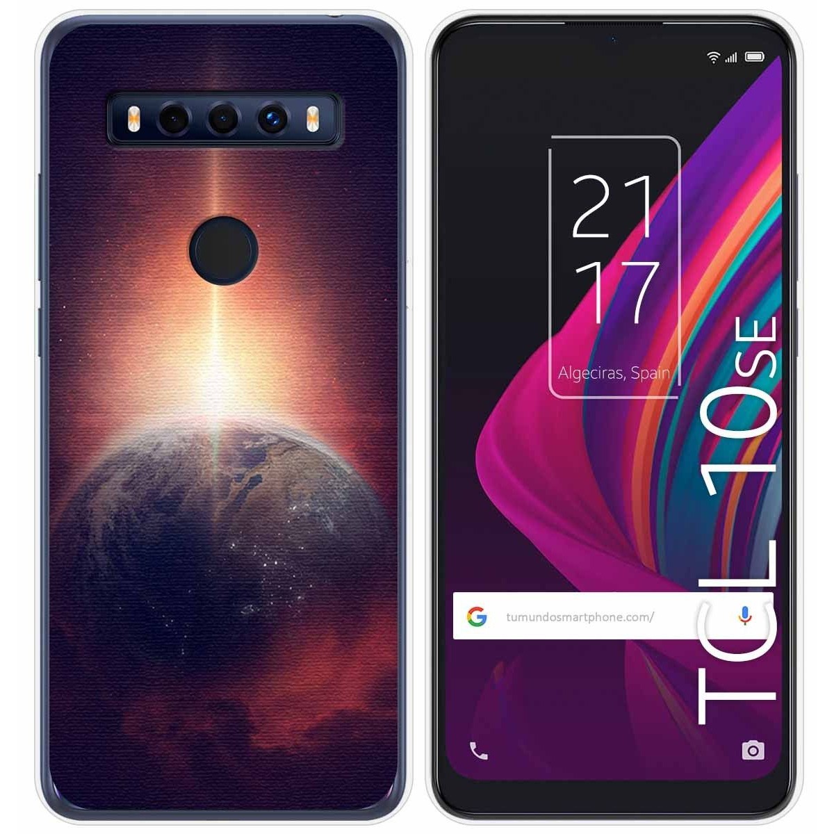 Funda Gel Tpu para TCL 10 SE diseño Tierra Dibujos
