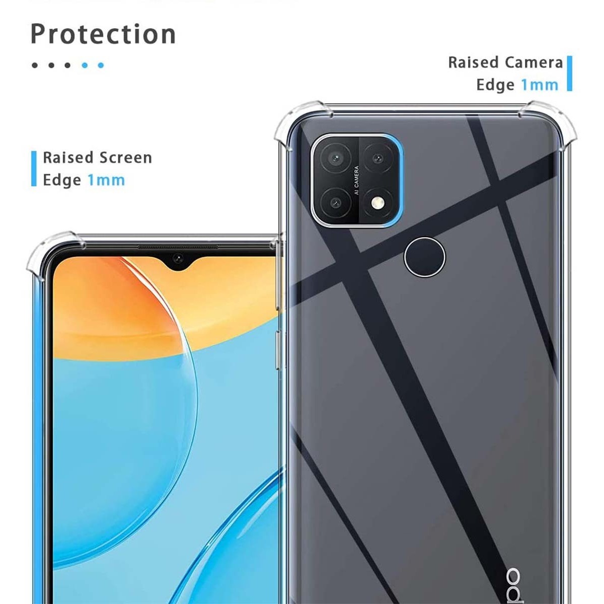 Funda Gel Tpu Anti-Shock Transparente para Oppo A15