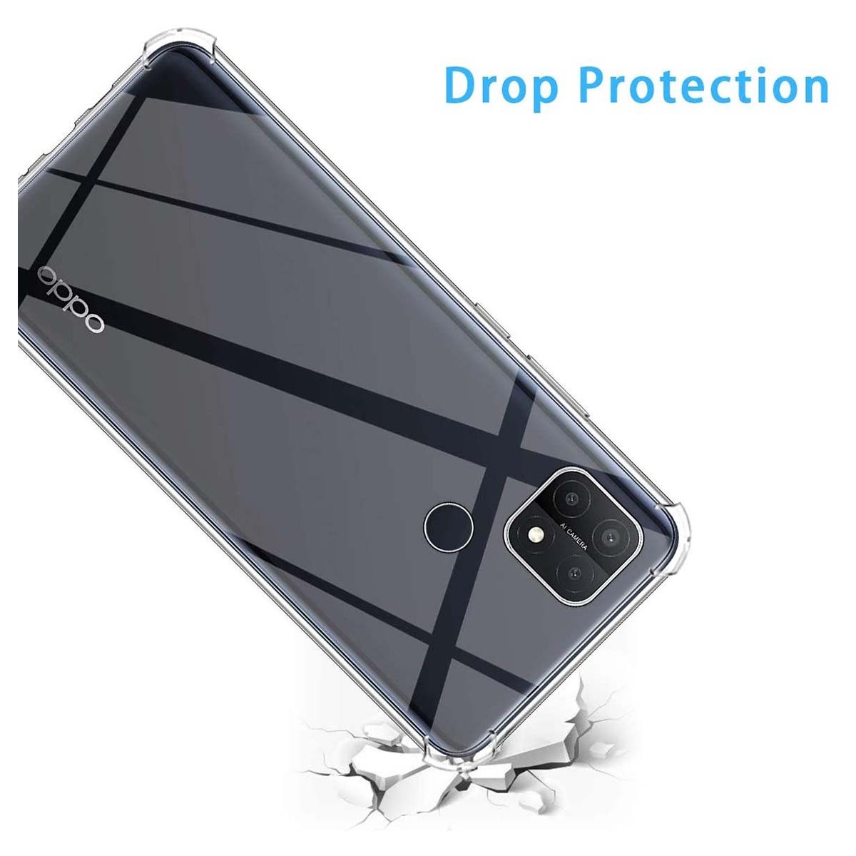 Funda Gel Tpu Anti-Shock Transparente para Oppo A15