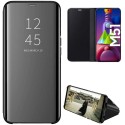 Funda Flip Cover Clear View para Samsung Galaxy M51 color Negra