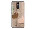 Funda Gel Tpu para Ulefone Metal Diseño Corazones Madera Dibujos