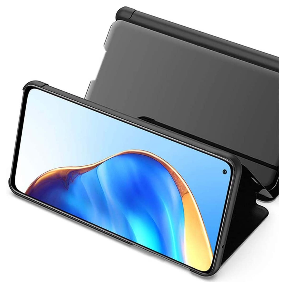 Funda Flip Cover Clear View para Xiaomi Mi 10T / MI 10T Pro color Negra