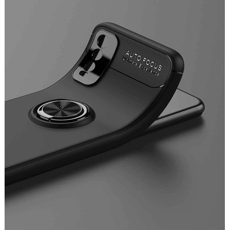 Funda Magnetica Soporte con Anillo Giratorio 360 para Vivo Y20s / Y11s Negra