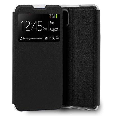 Funda Libro Soporte con Ventana para Samsung Galaxy A12 / M12 color Negra