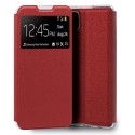 Funda Libro Soporte con Ventana para Samsung Galaxy A12 / M12 color Roja