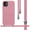 Funda Silicona Líquida con Cordón para Iphone 11 (6.1) color Rosa