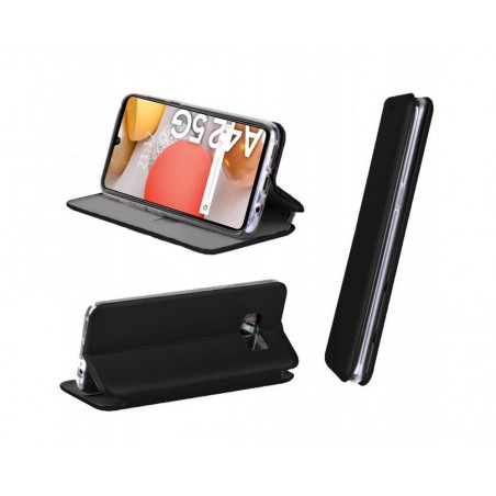 Funda Libro Soporte Magnética Elegance Negra para Samsung Galaxy A42 5G