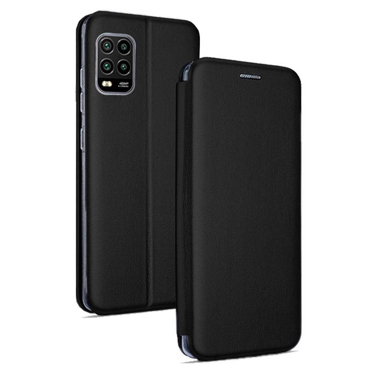 Funda Libro Soporte Magnética Elegance Negra para Xiaomi Mi 10 Lite