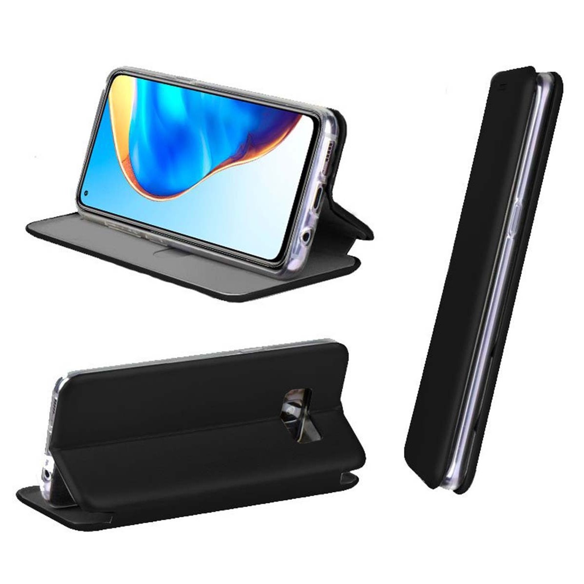 Funda Libro Soporte Magnética Elegance Negra para Xiaomi Mi 10T / MI 10T Pro