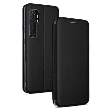 Funda Libro Soporte Magnética Elegance Negra para Xiaomi Mi Note 10 Lite