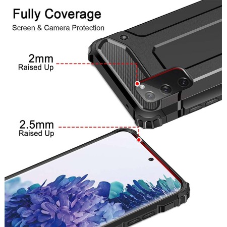 Funda Tipo Hybrid Tough Armor (Pc+Tpu) Negra para Samsung Galaxy S20 FE