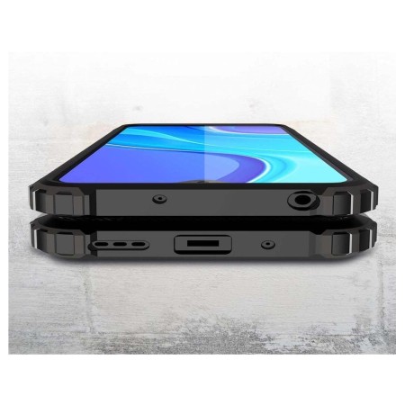 Funda Tipo Hybrid Tough Armor (Pc+Tpu) Negra para Xiaomi Redmi 9A / 9AT
