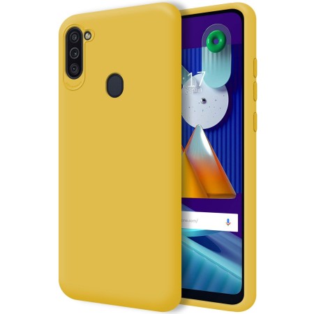 Funda Silicona Líquida Ultra Suave para Samsung Galaxy A11 / M11 color Amarilla