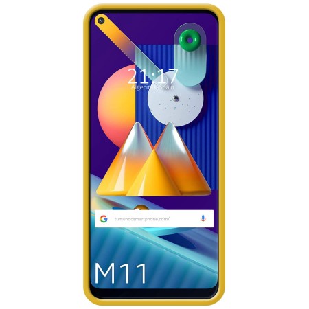 Funda Silicona Líquida Ultra Suave para Samsung Galaxy A11 / M11 color Amarilla