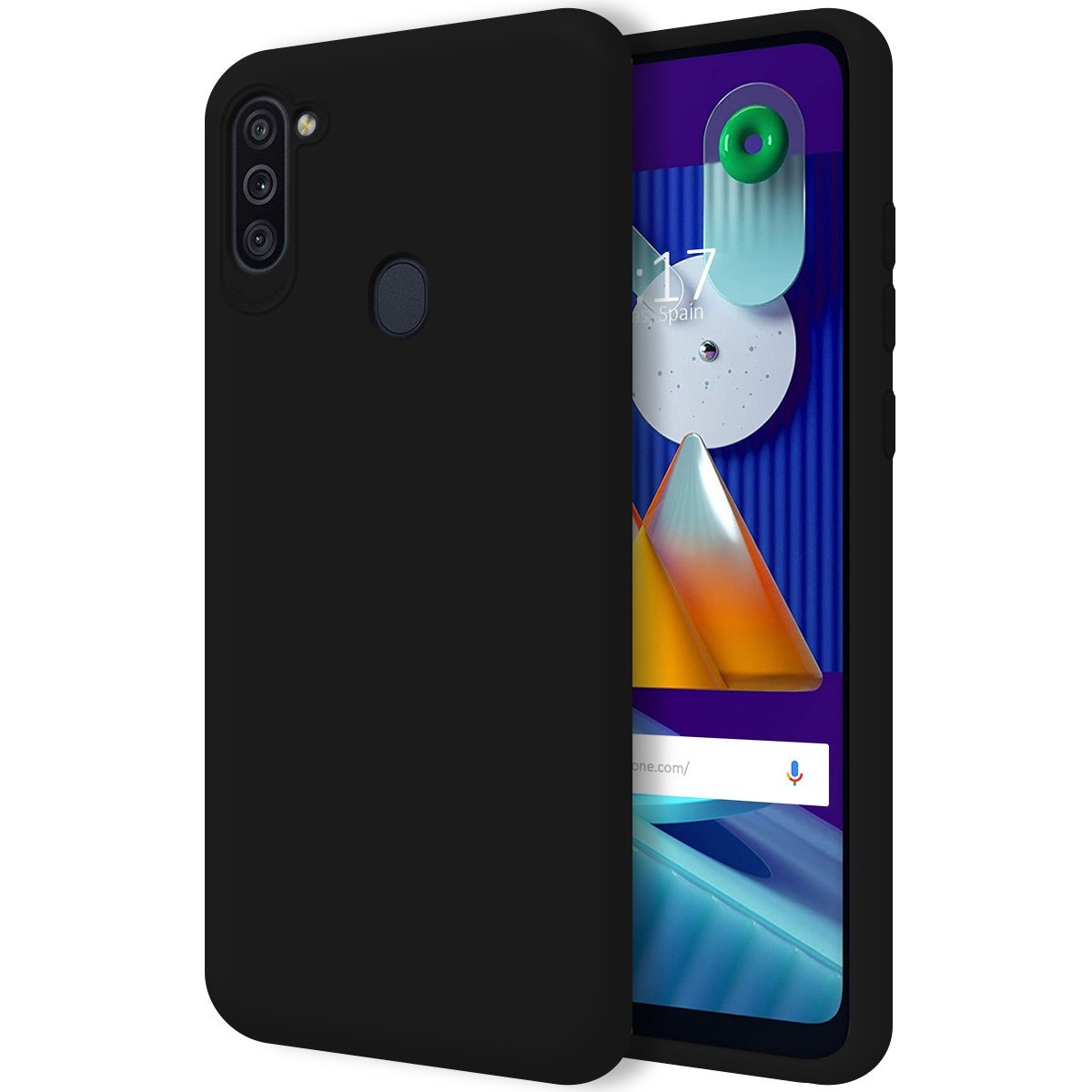 Funda Silicona Líquida Ultra Suave para Samsung Galaxy A11 / M11 color Negra